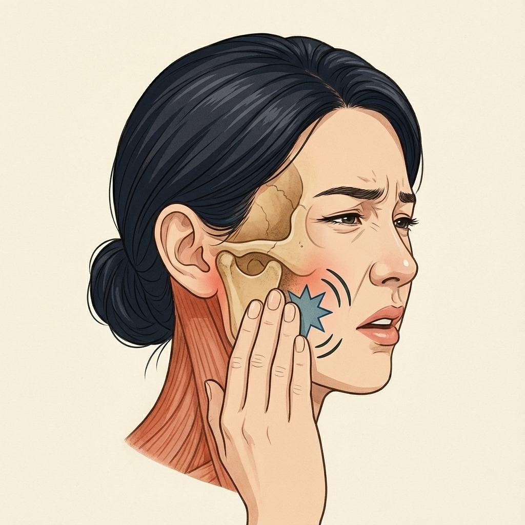 Representación de tensión mandibular y bruxismo